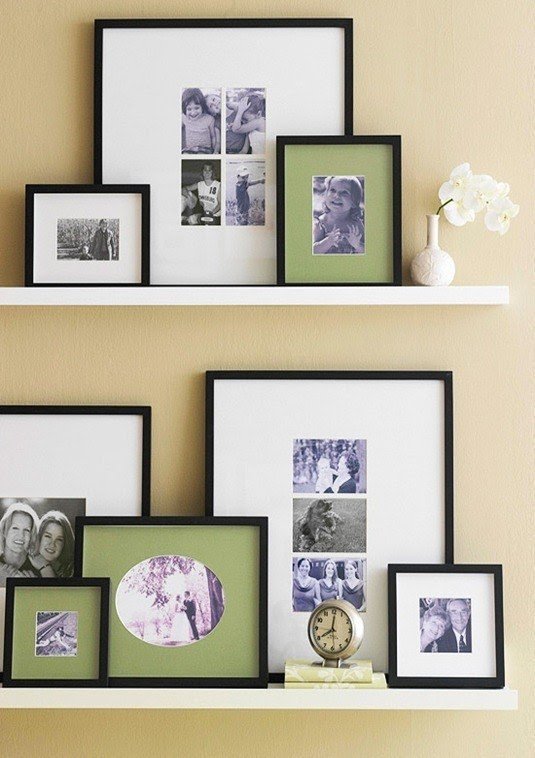 Photo shelf display ideas