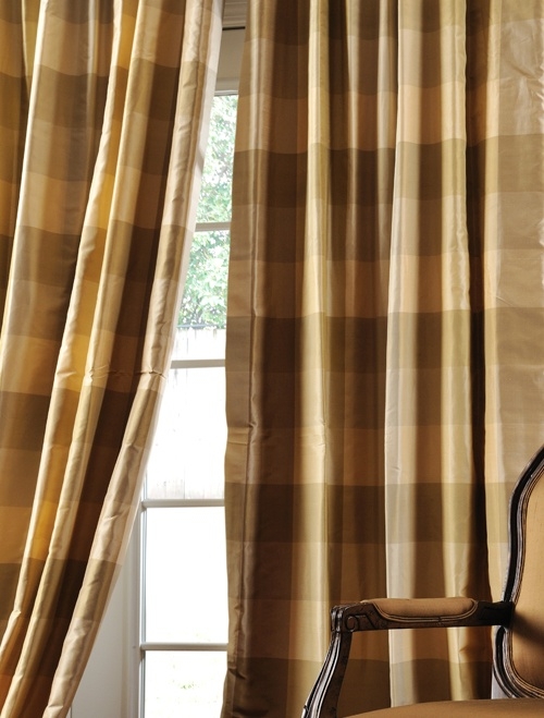 Plaid drapes