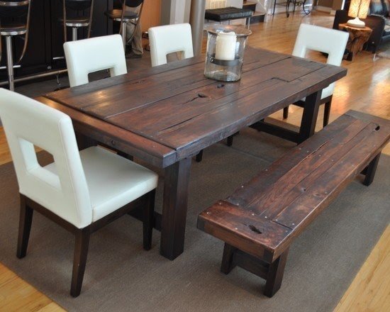 Rustic distressed dining tables