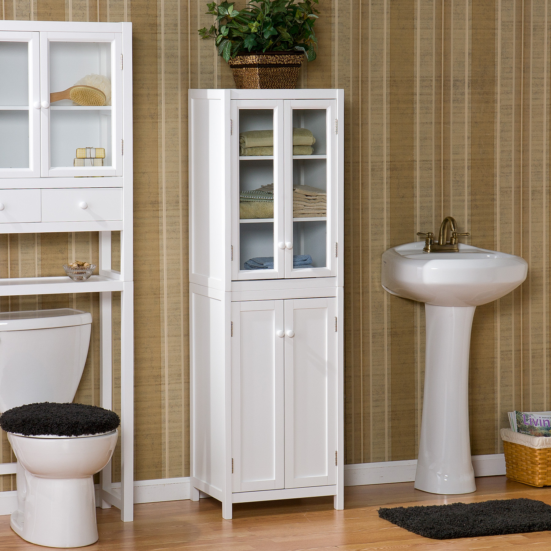 Tall linen storage cabinet 34