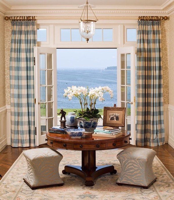 Tartan plaid drapes