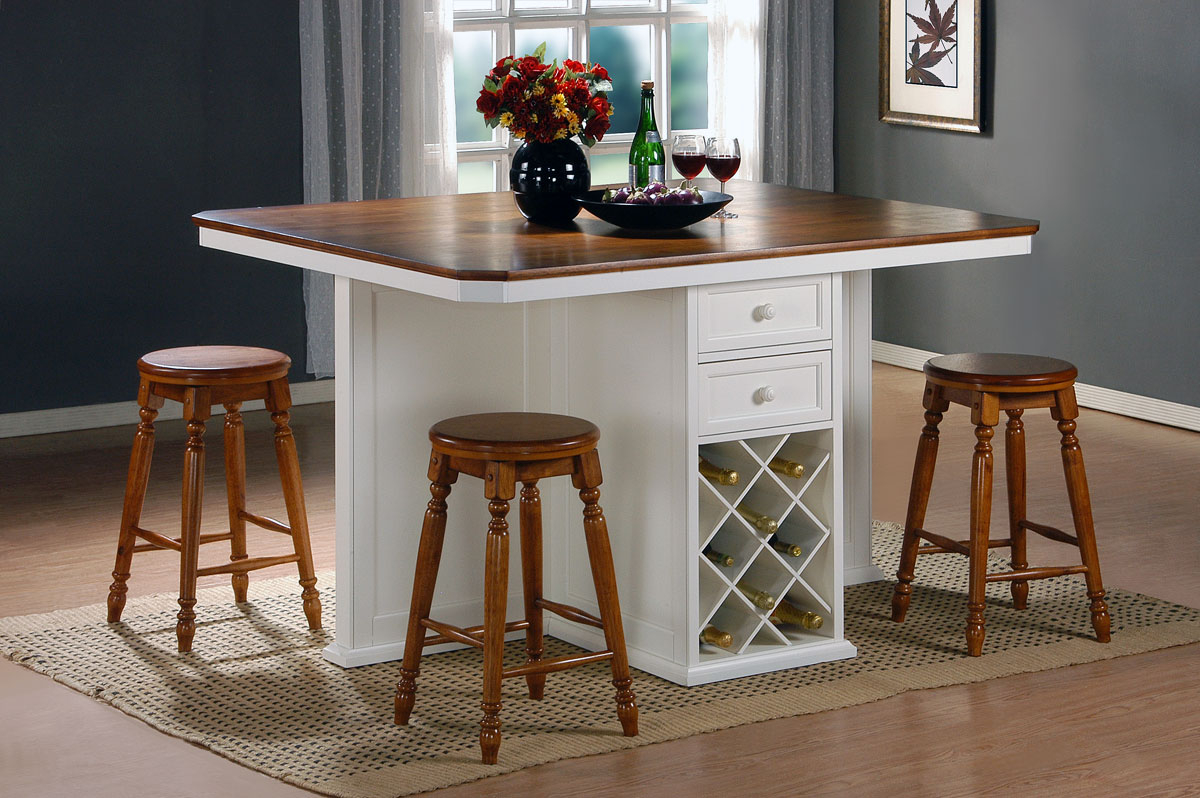 White counter height kitchen table 4