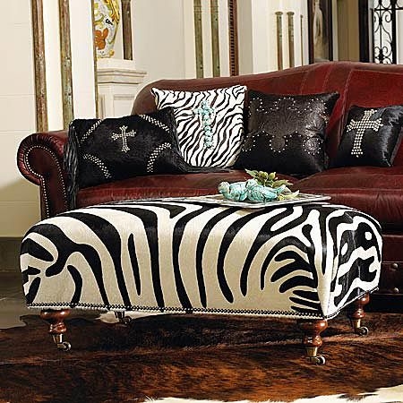 Zebra ottoman