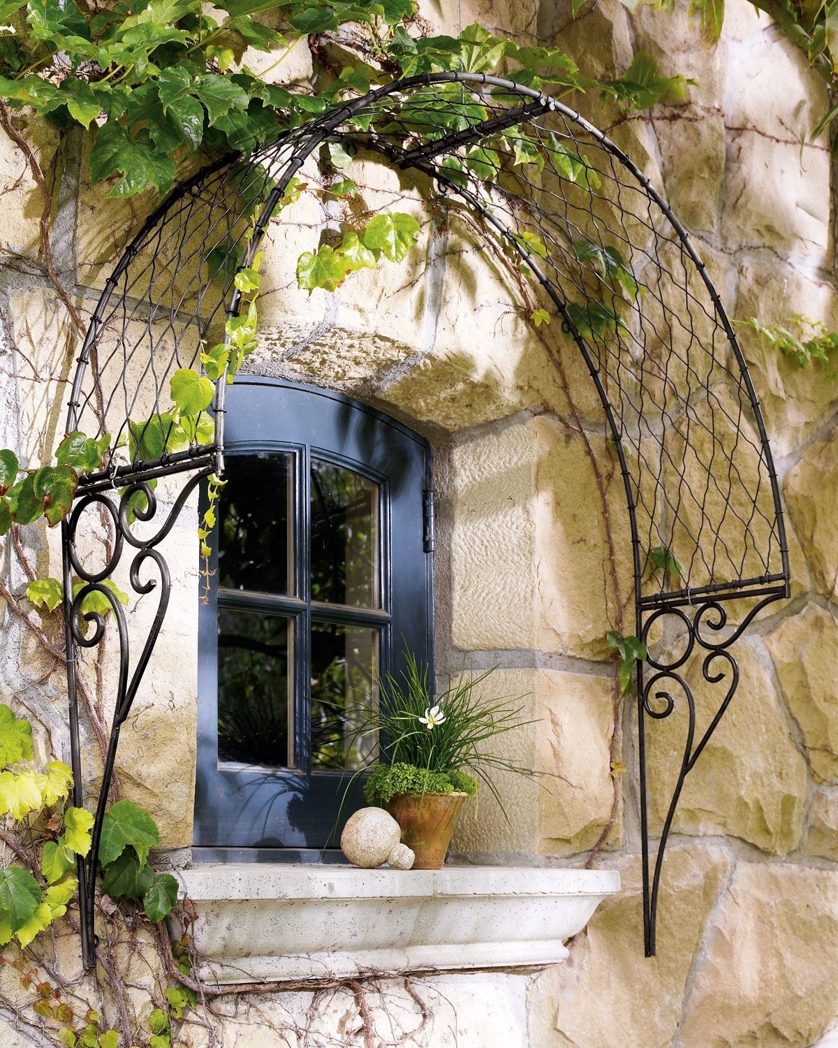 Metal arbors with gates