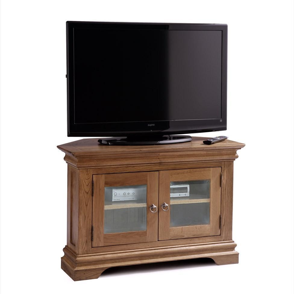 Oak corner wall unit