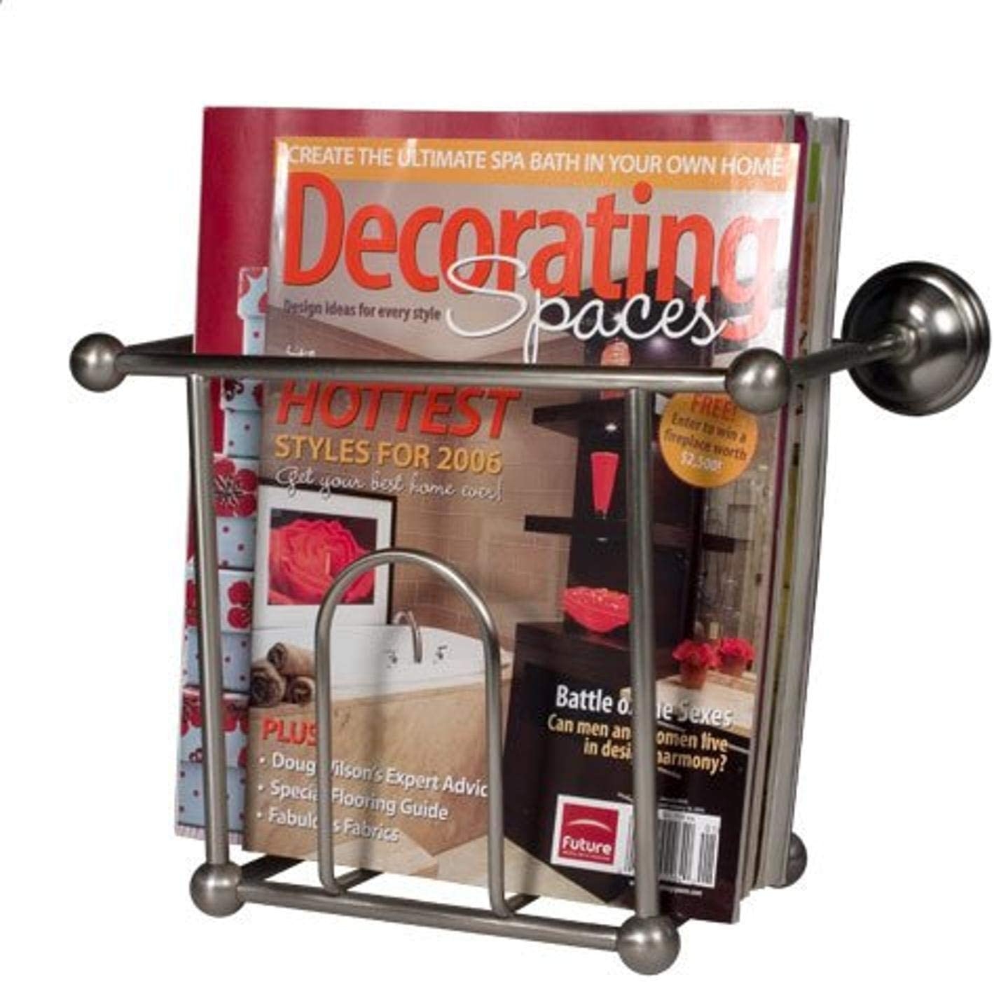 Magazine and toilet paper holder