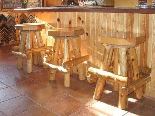 Outdoor wooden bar stools 9
