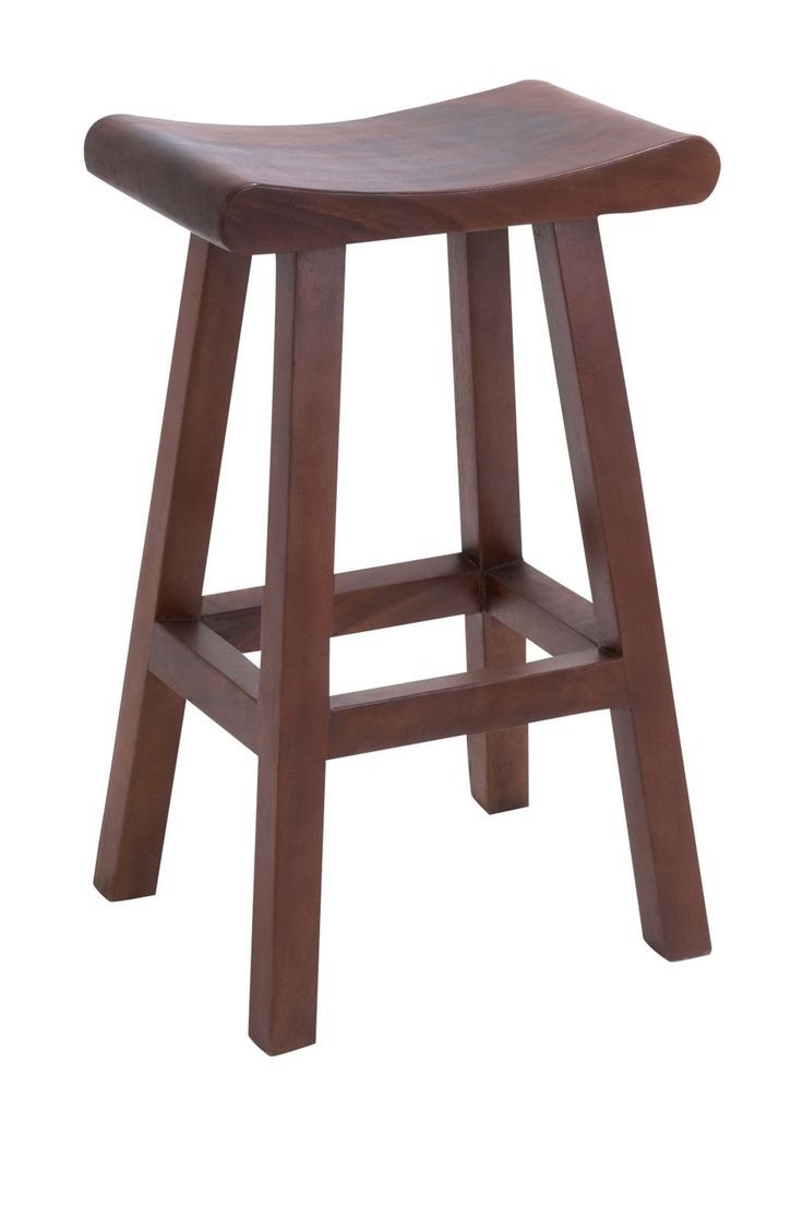 Trembesi 31 wooden bar stool for outdoor setting in brown