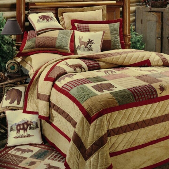 Warm color mix cabin quilt