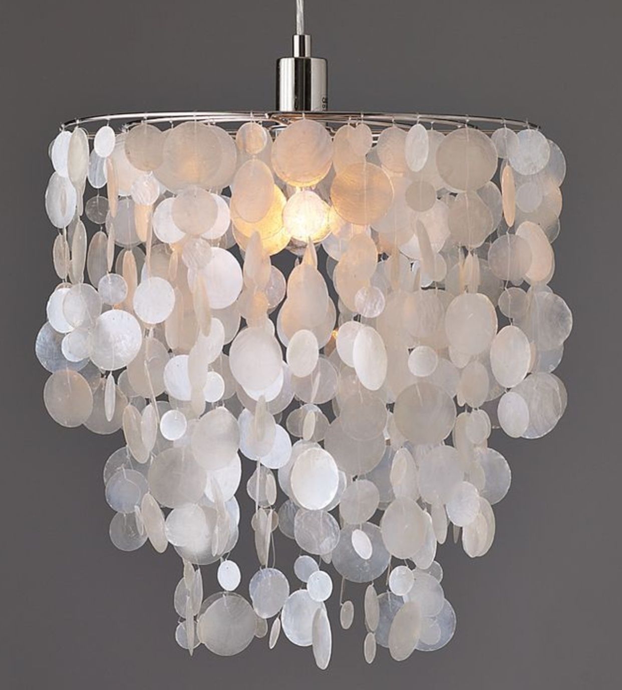 Capiz shell lamps