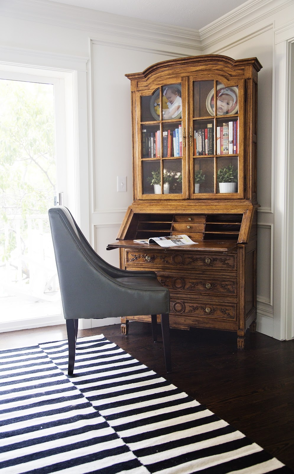 Corner secretary desk