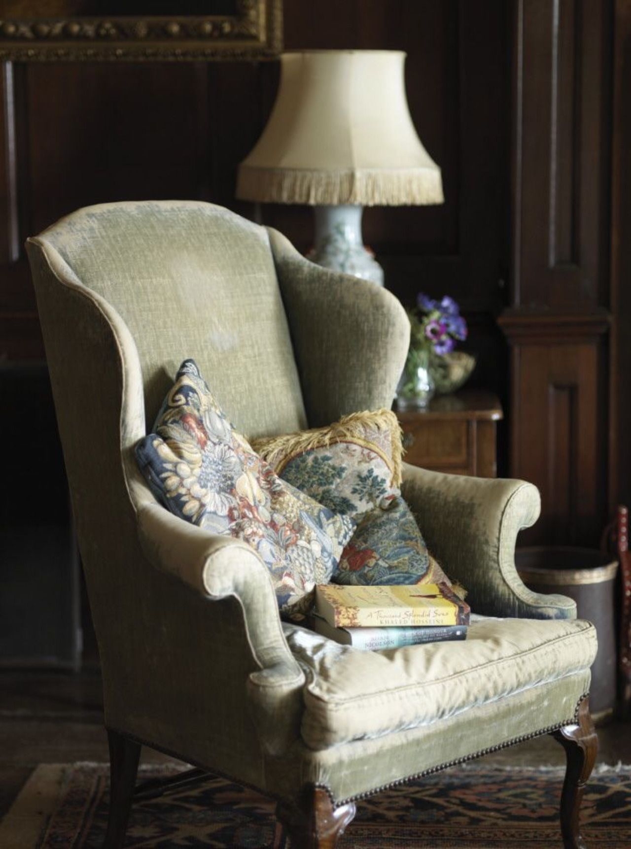 Wasping through the countryside slipcover for wing chair and absolutely