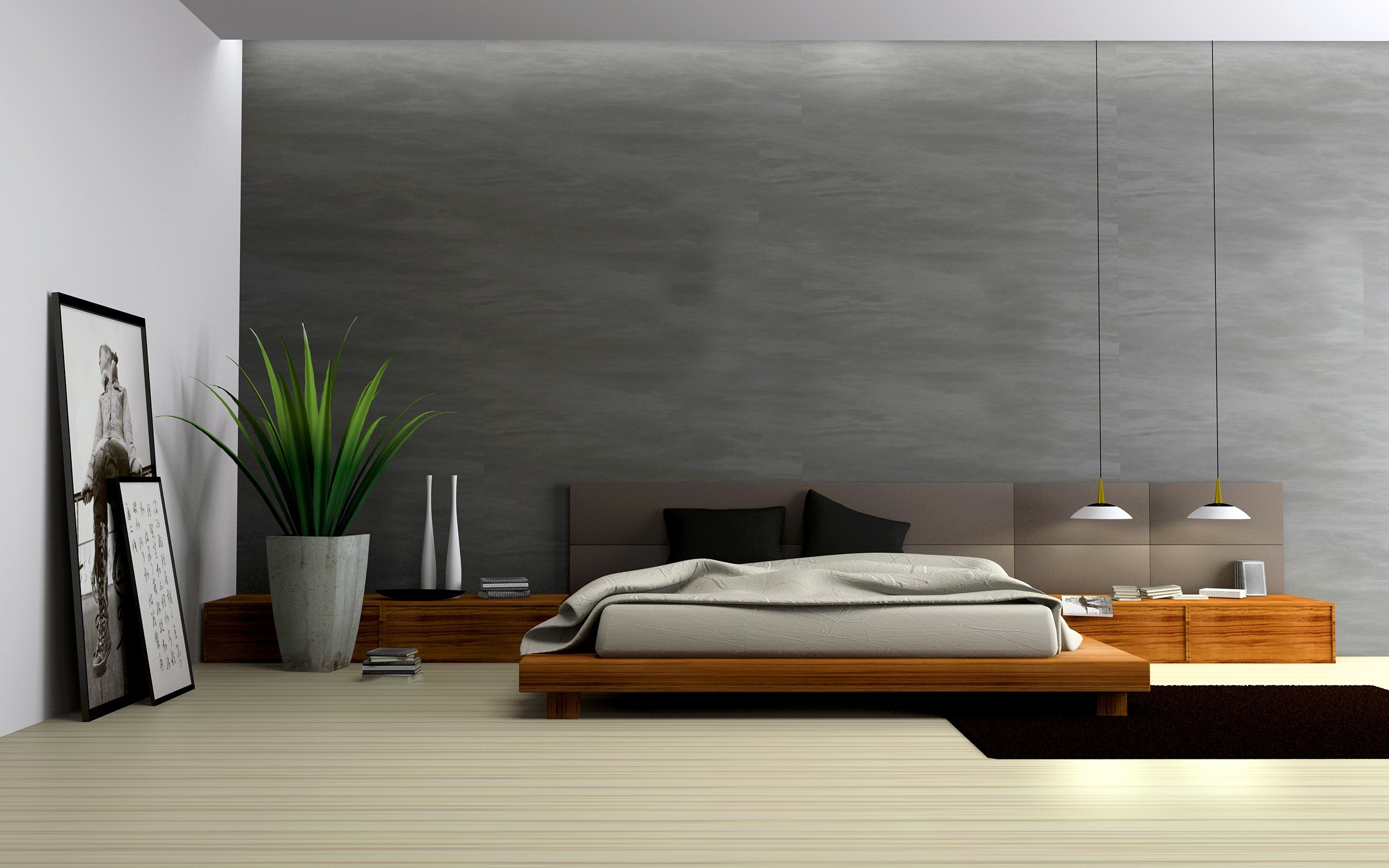 Japanese wooden bed frame