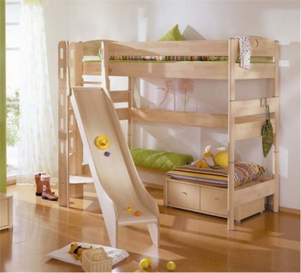 Twin Over Full Bunk Bed With Slide