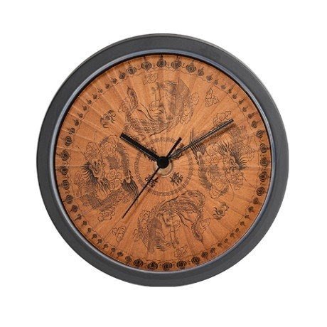 Asian gifts asian living room asian dragons wall clock
