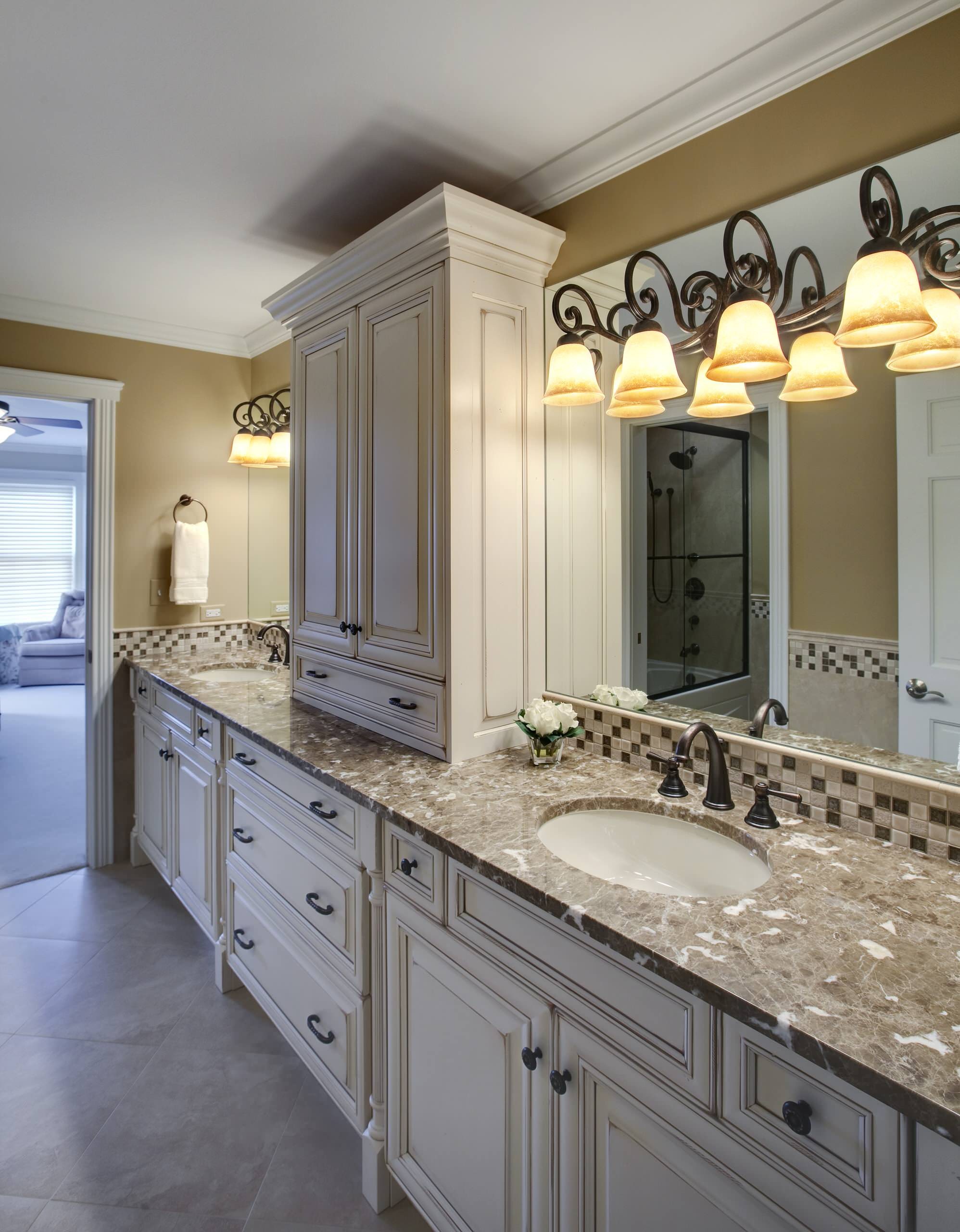 Bathroom vanity with tower