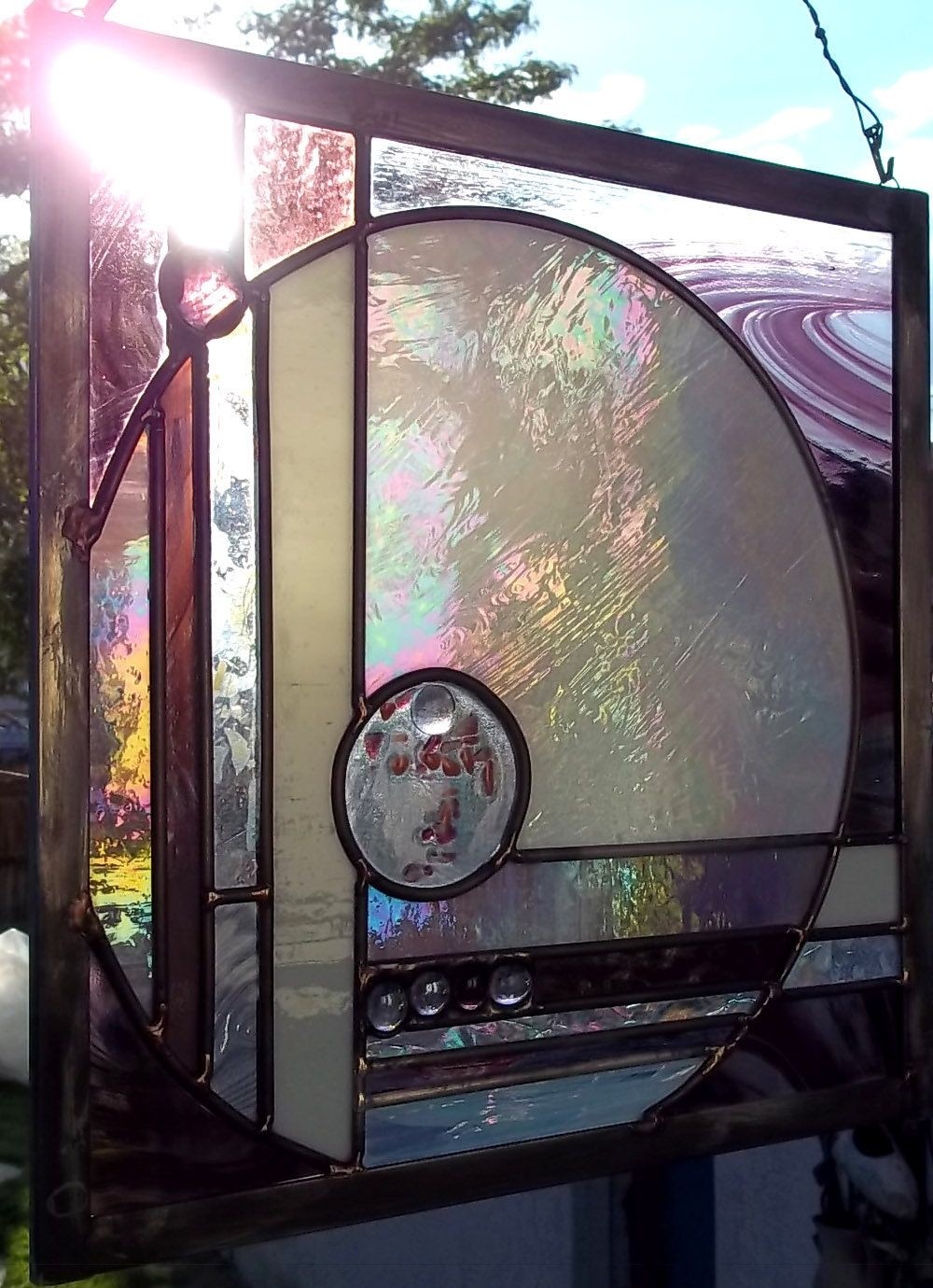 Celtic stained glass panels
