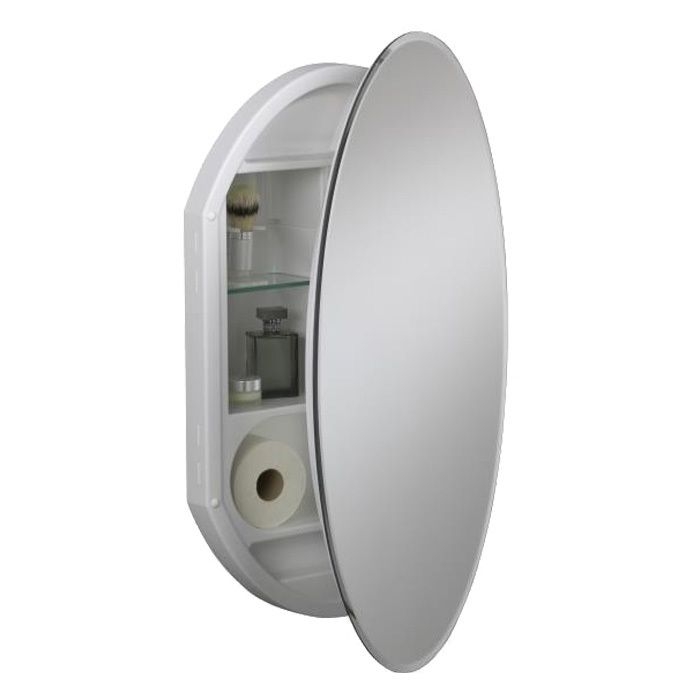 Kohler K 2962 Na Oval Mirrored Cabinet With Bright Mirrored Interior Traditional Medicine Cabinets