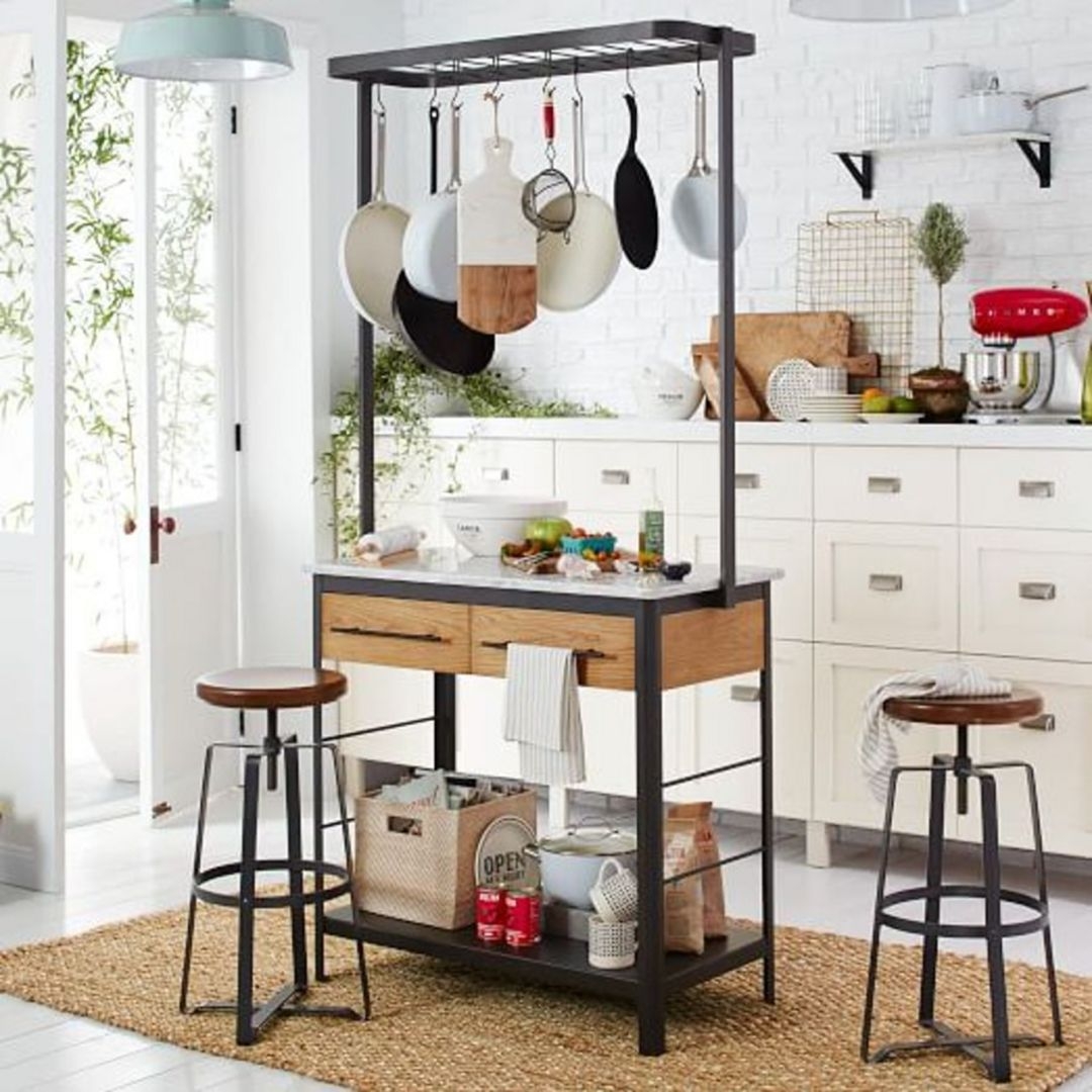 Mrk marble kitchen island pot rack