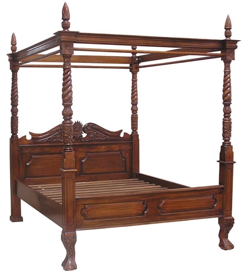 New Solid Mahogany Superior Quality King Size Four Poster Bed Last One