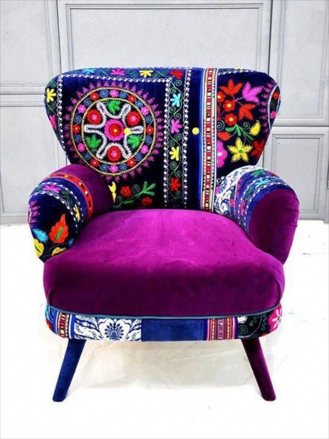 Purple accent chairs