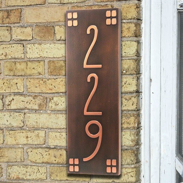 Vertical american craftsman address numbers