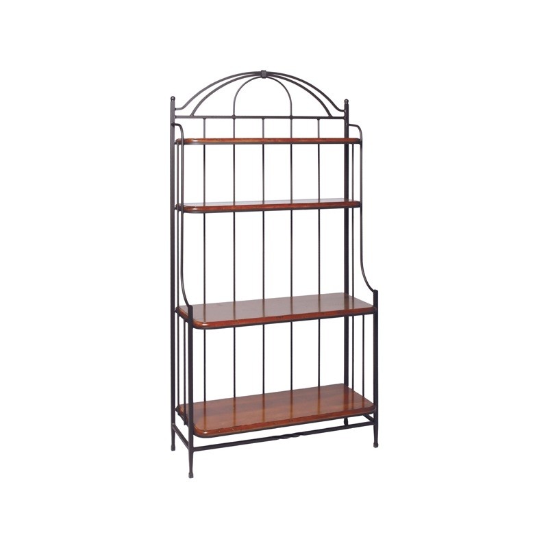 Bakers rack wood and metal