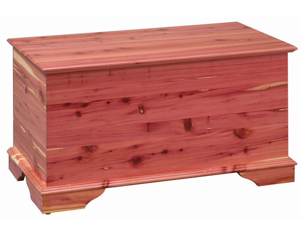 Cedar wood basic small hope chest amish handcrafted cedar chest