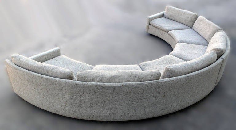 Milo baughman semi circular party sofa 2