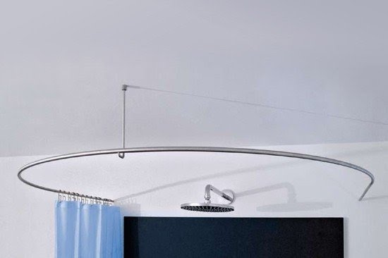 Shower curtain rod circular