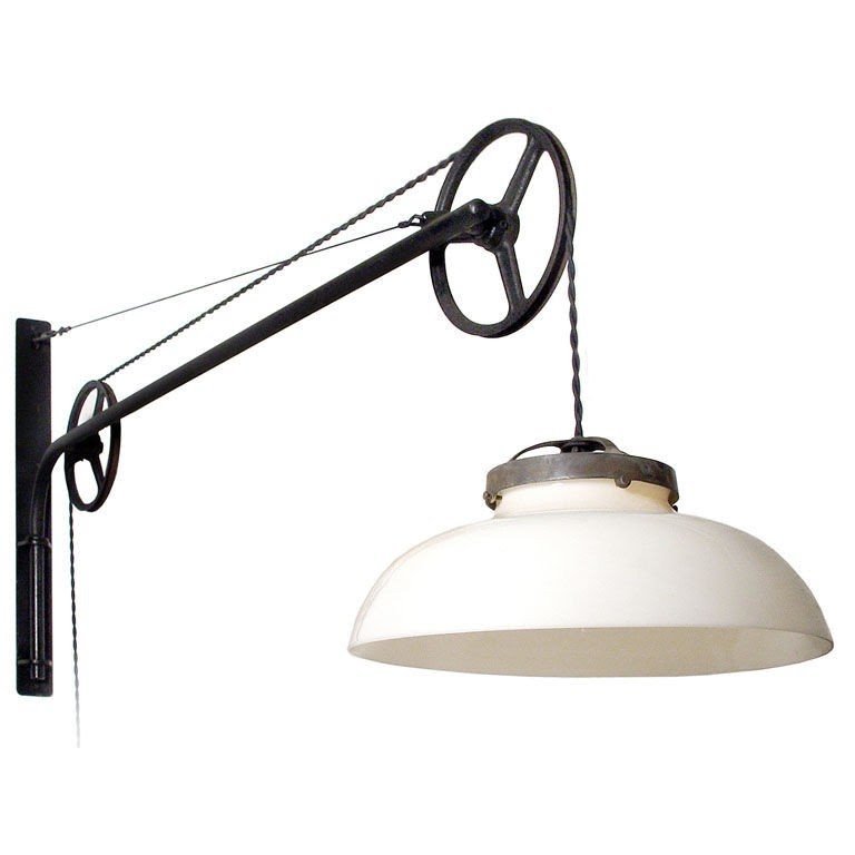 5 foot double pulley swing arm lamp