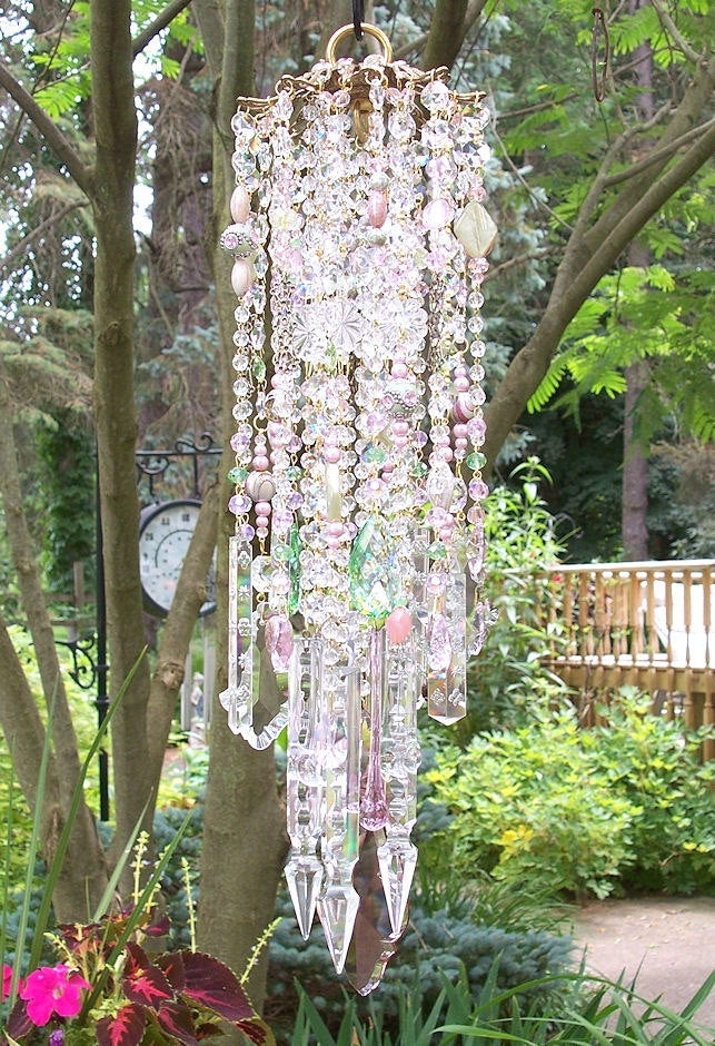Secret garden antique crystal wind chime