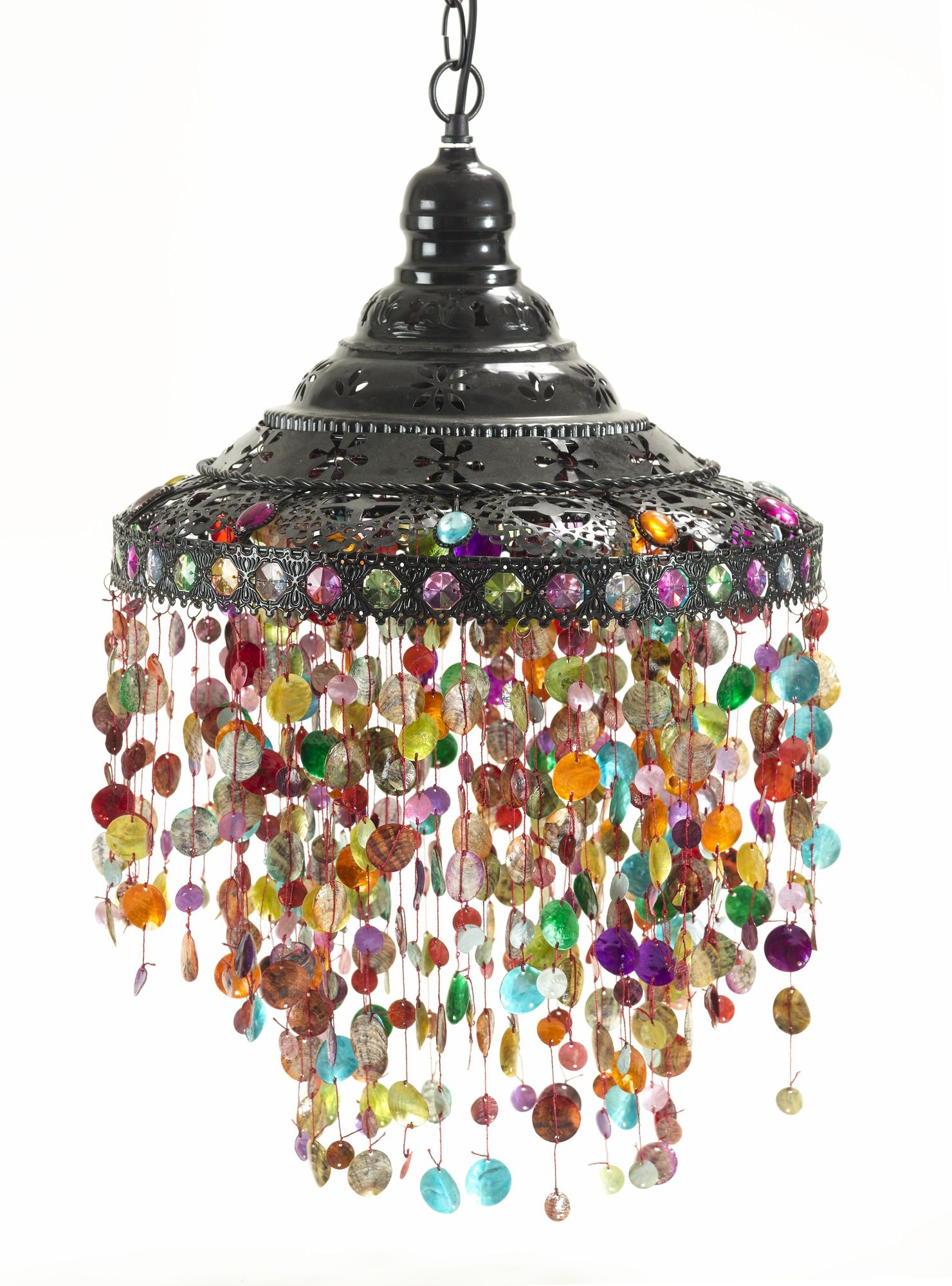 Stained glass hanging pendant lamp