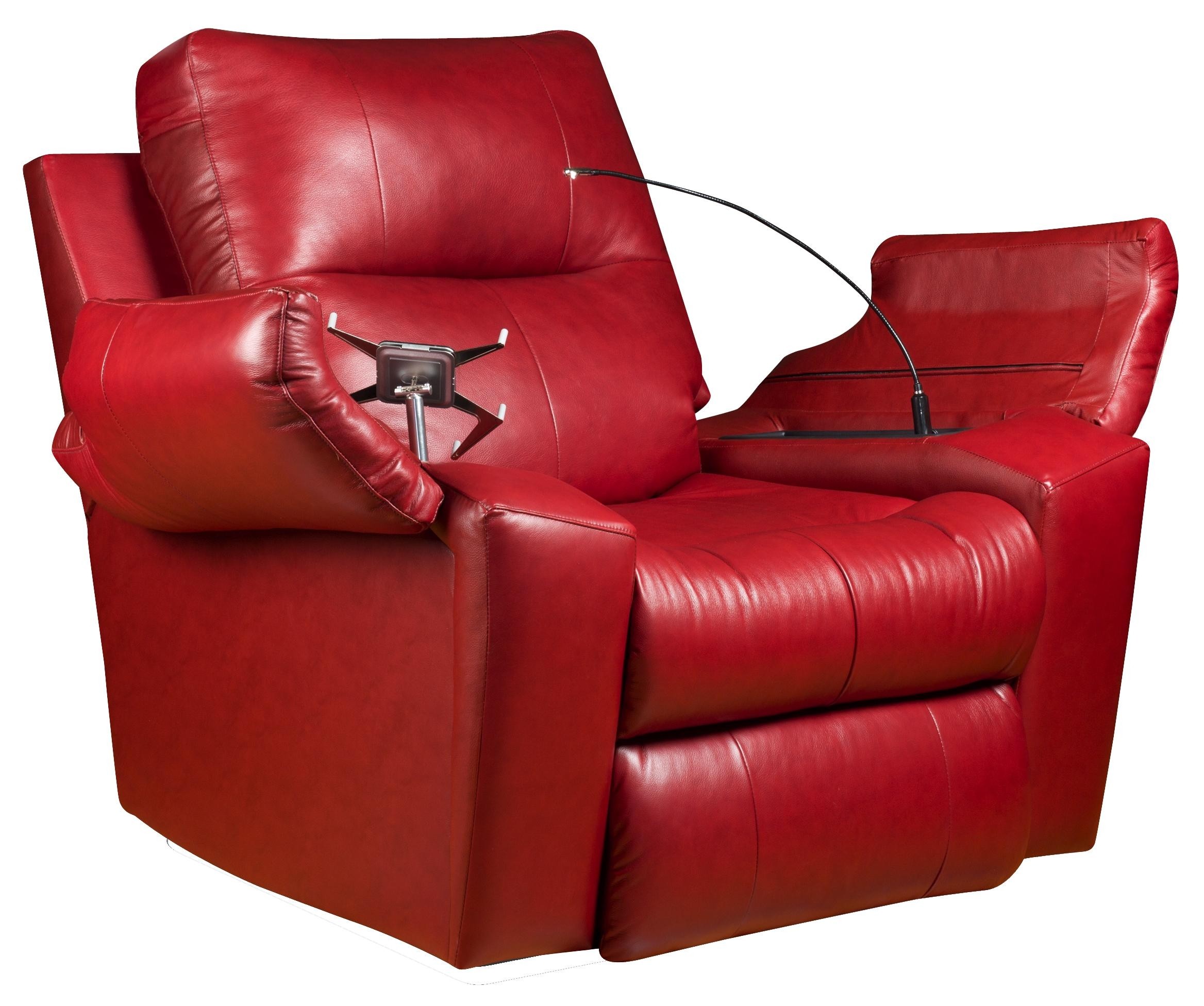 Starship power wall hugger recliner with tablet holder by southern