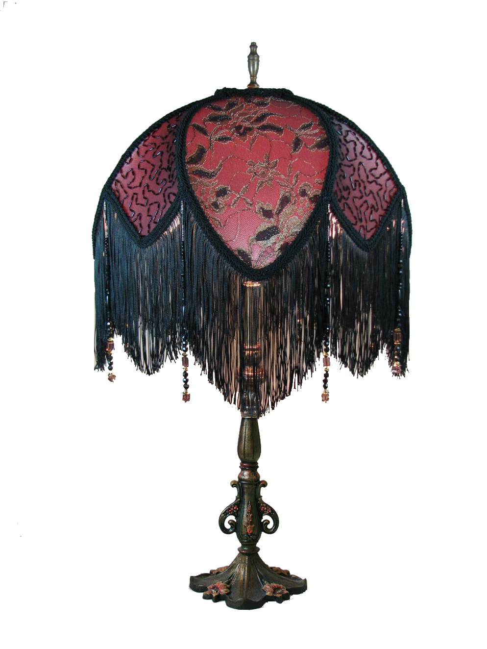Victorian lamp fringe beaded fringe discount glass bead fringe victorian