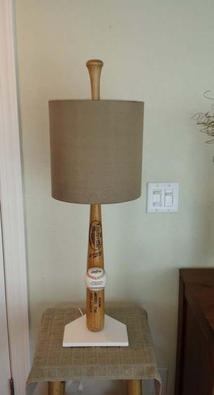 Baseball bat lamp pro stock bat and