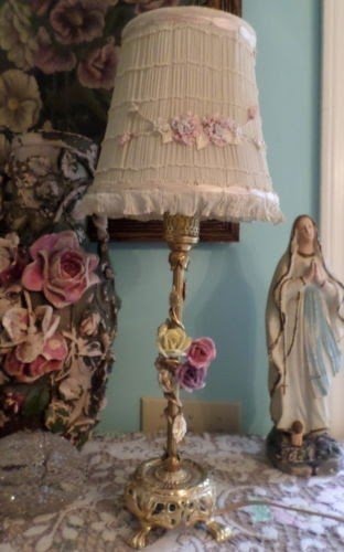 Porcelain rose lamp 28