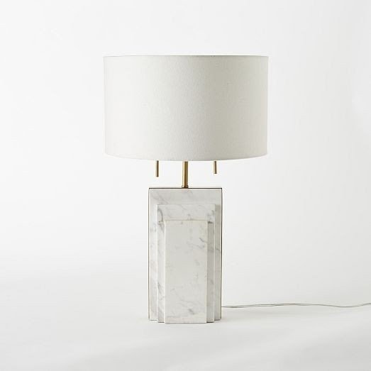White marble lamp