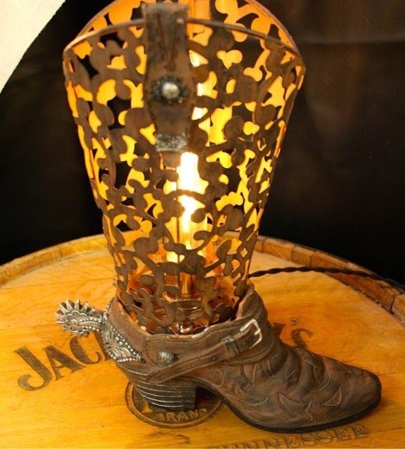 Cowboy boot lamp 4