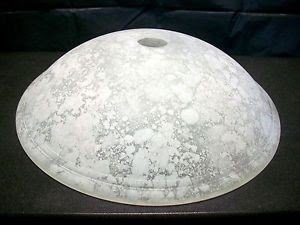Frosted w specks glass globe shade torchiere lamp replacement lighting