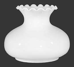 Hurricane shade 7 fitter white glass