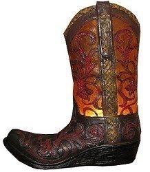 Table lamp cowboy boot nightlight