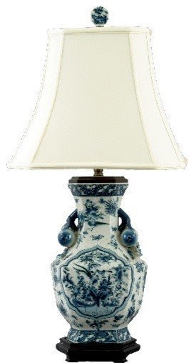 Asian blue and white porcelain lamp asian table lamps