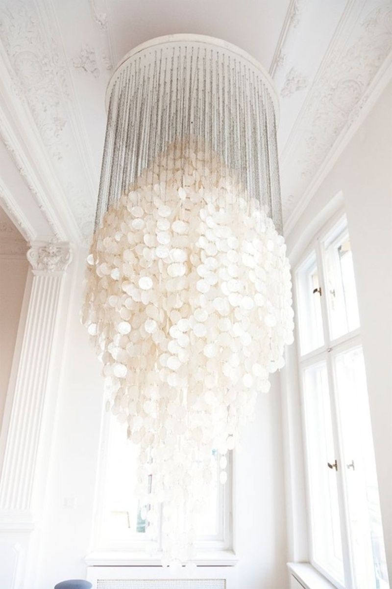 Capiz shell lamp