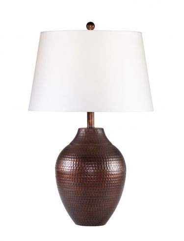 Ebsom hammered copper table lamp