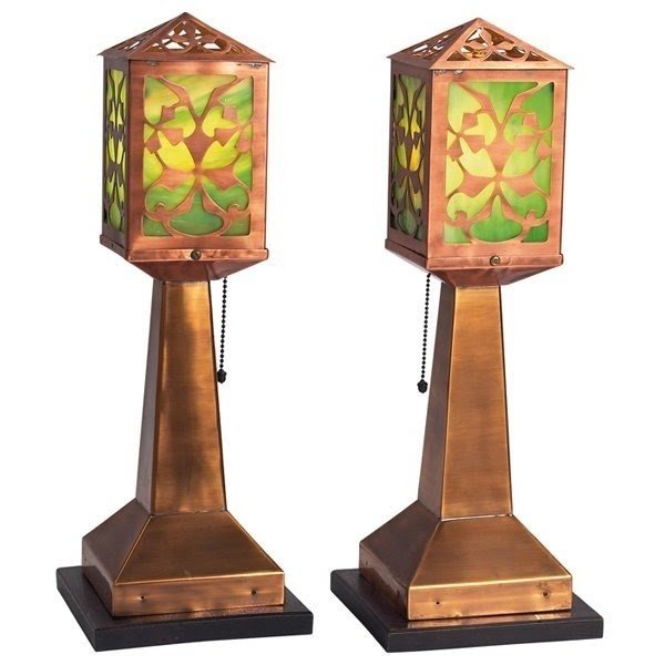 Newel post lamp