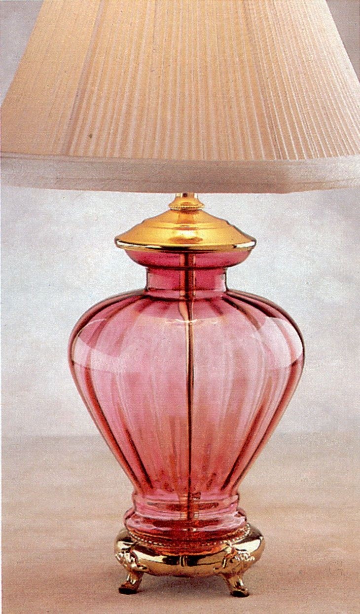 Cranberry glass lamps 1