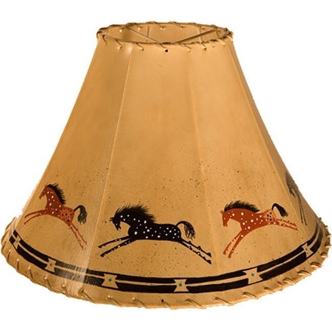 Rawhide lamp shade