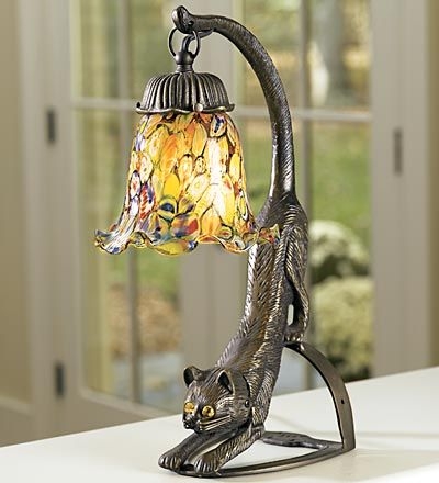 Tiffany cat lamp 4