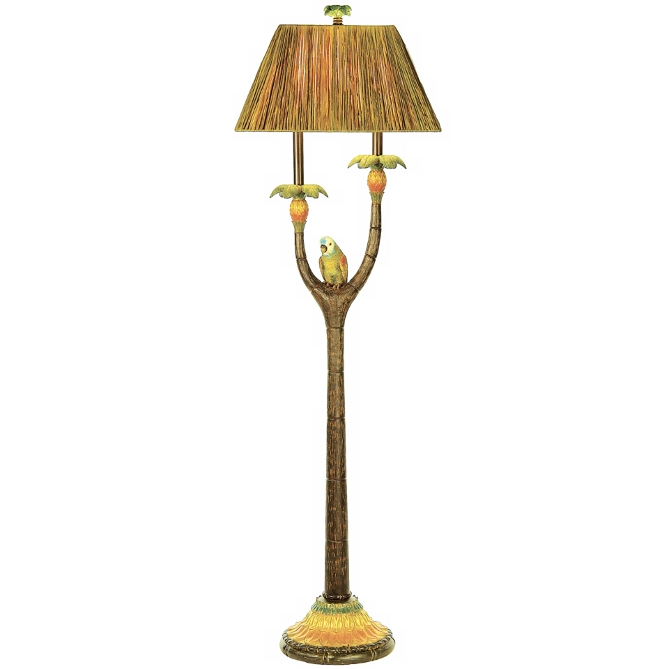 Tropical floor lamp 76426 lampsplus double arm tropical floor lamp